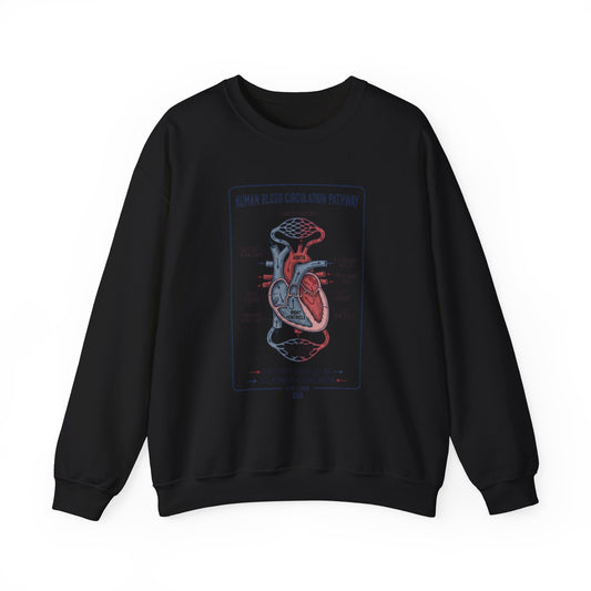 Anatomical Heart Diagram Sweatshirt | 250th 4th of July Patriotic Milestone