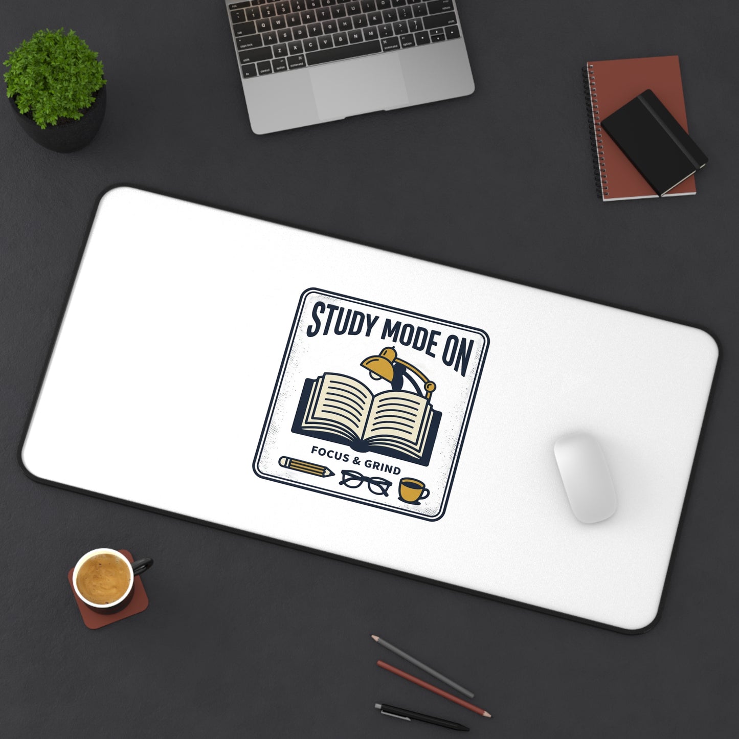 Study Mode ON Desk Mat — Large Non‑Slip Mouse Pad for Students & Home Office