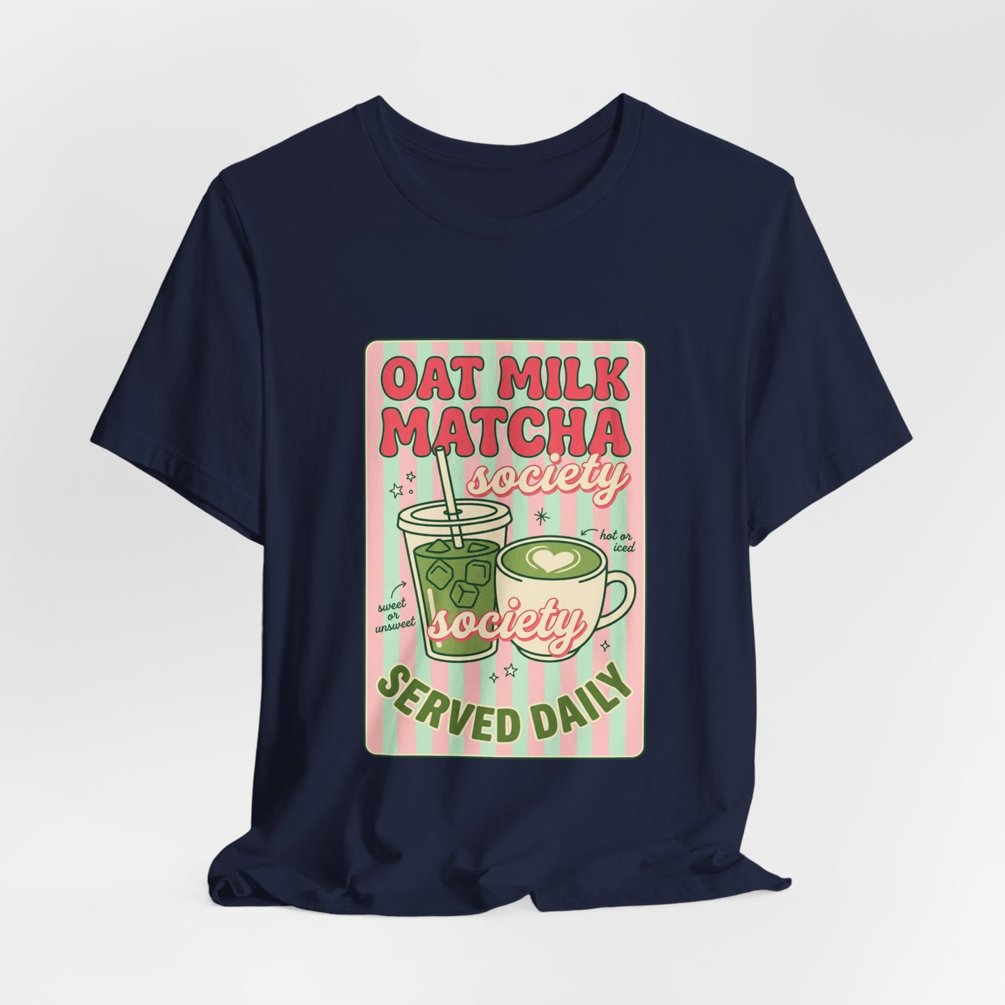 Oat Milk Matcha Society Tee | Matcha Aesthetic, Cafe Girl Graphic