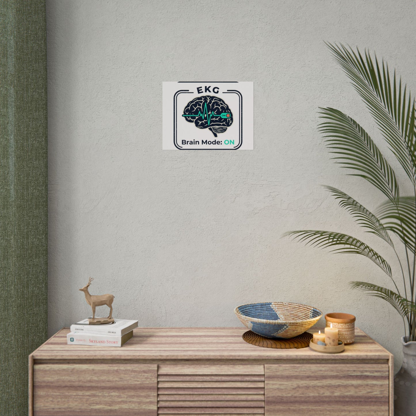 Rolled Poster — "EKG Brain Mode: ON" Graphic Art Print