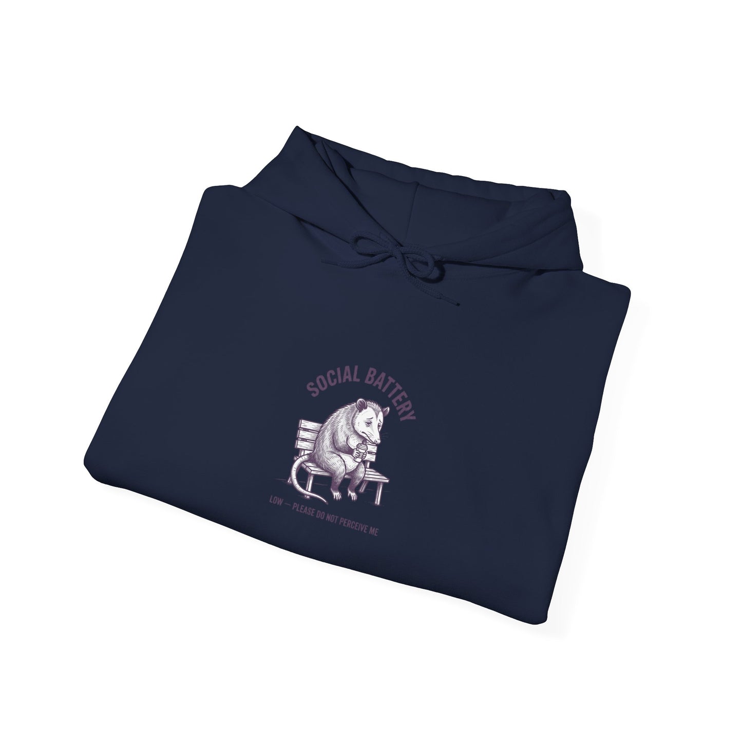 Social Battery Dog Hoodie | Anxious Animal Humor, Cute Anxiety Graphic