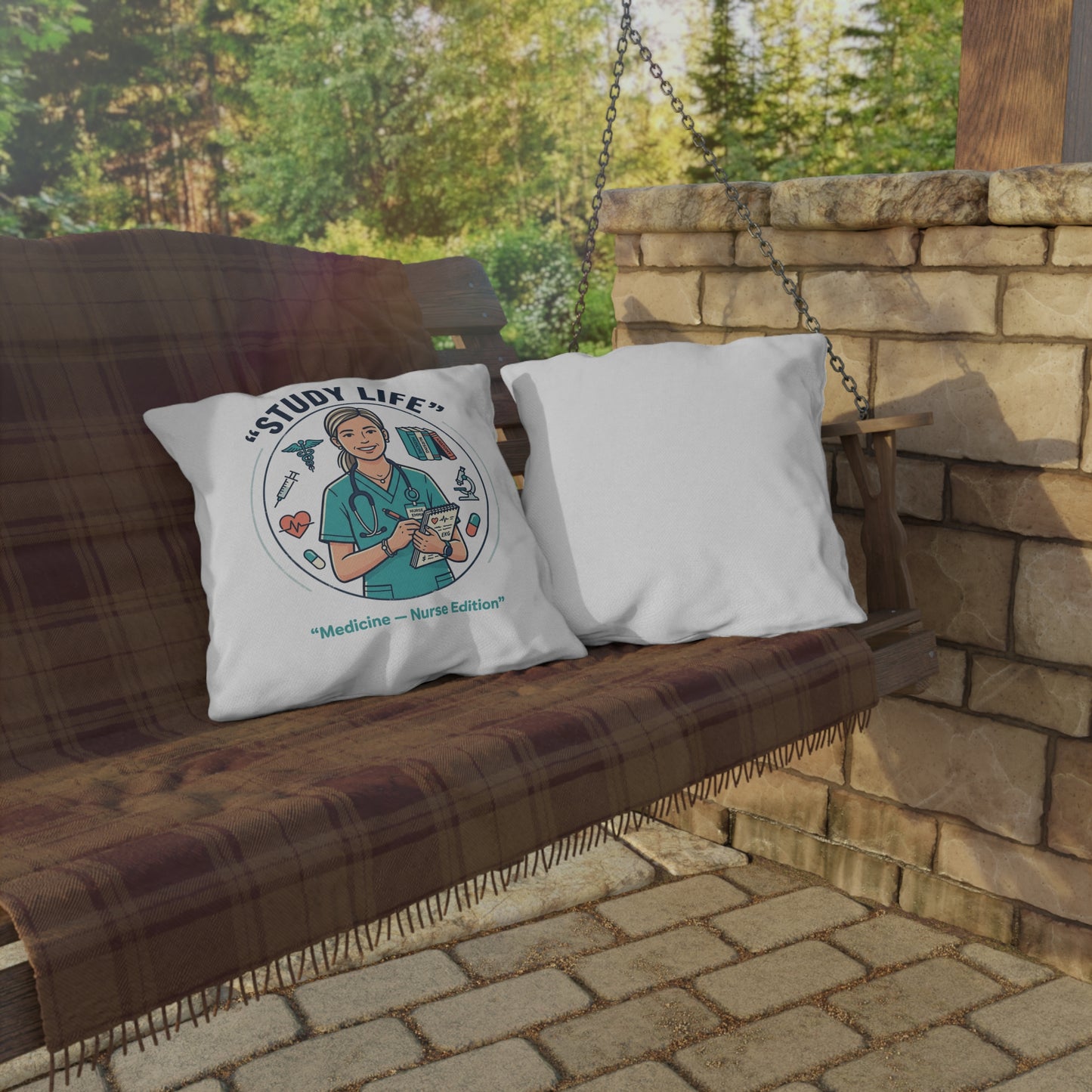 Study Life Nurse Medicine Student Edition Outdoor Pillow