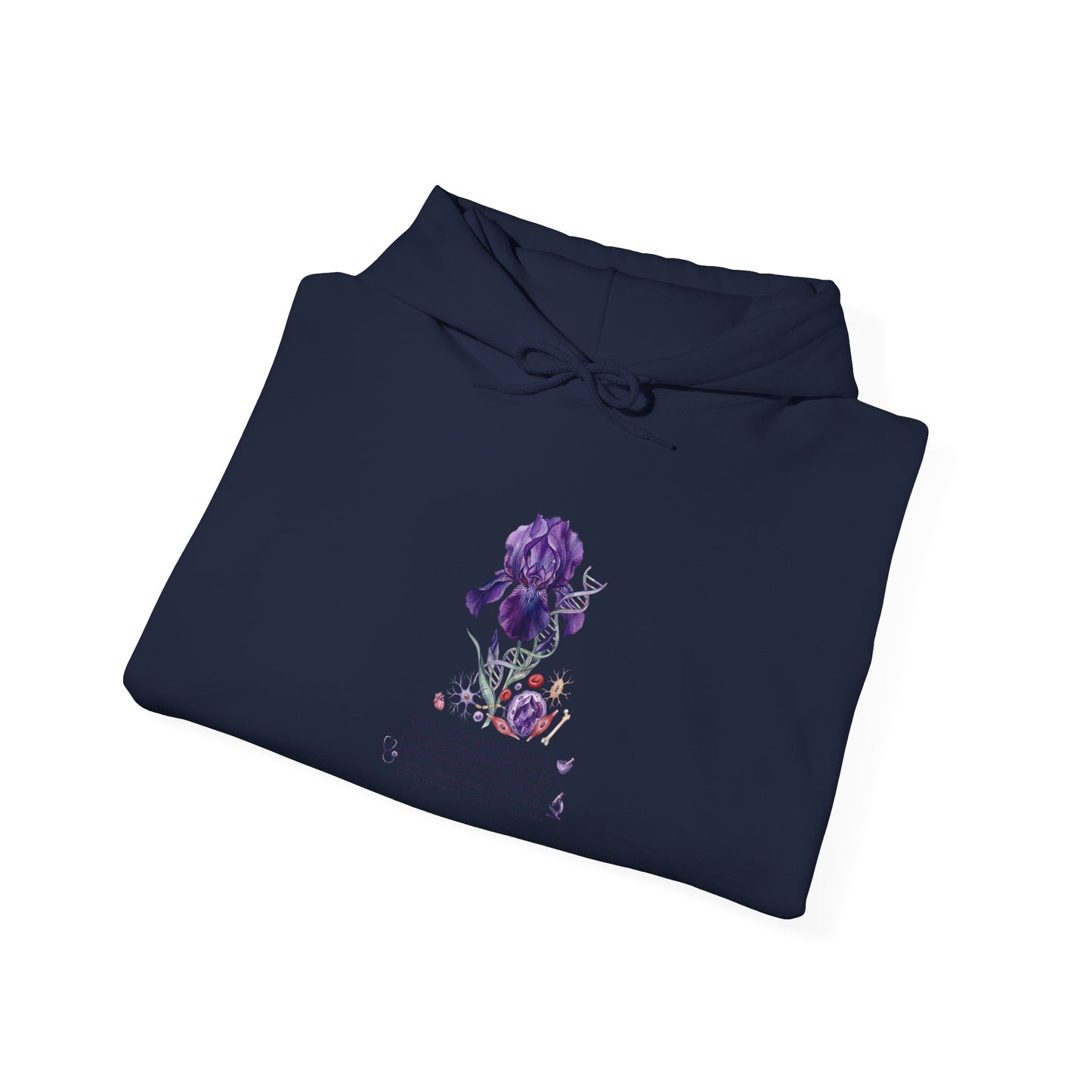 Iris Birth Flower Hoodie | Botanical Birth Month, Meaning & Floral Illustration