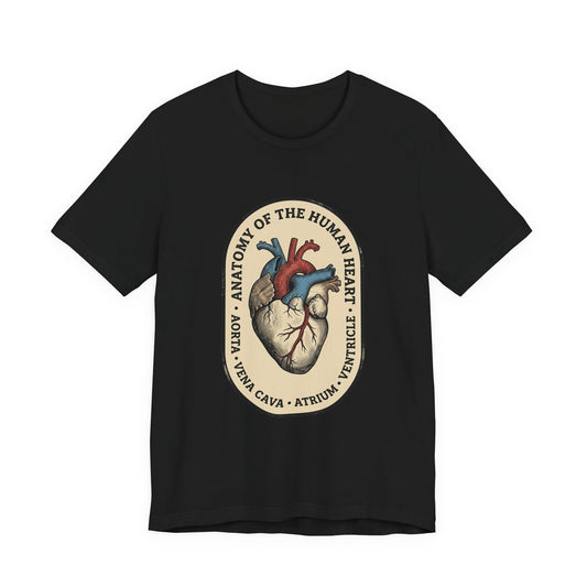 Anatomical Heart Illustration Tee | Retro Medical Art, Vintage Science Graphic
