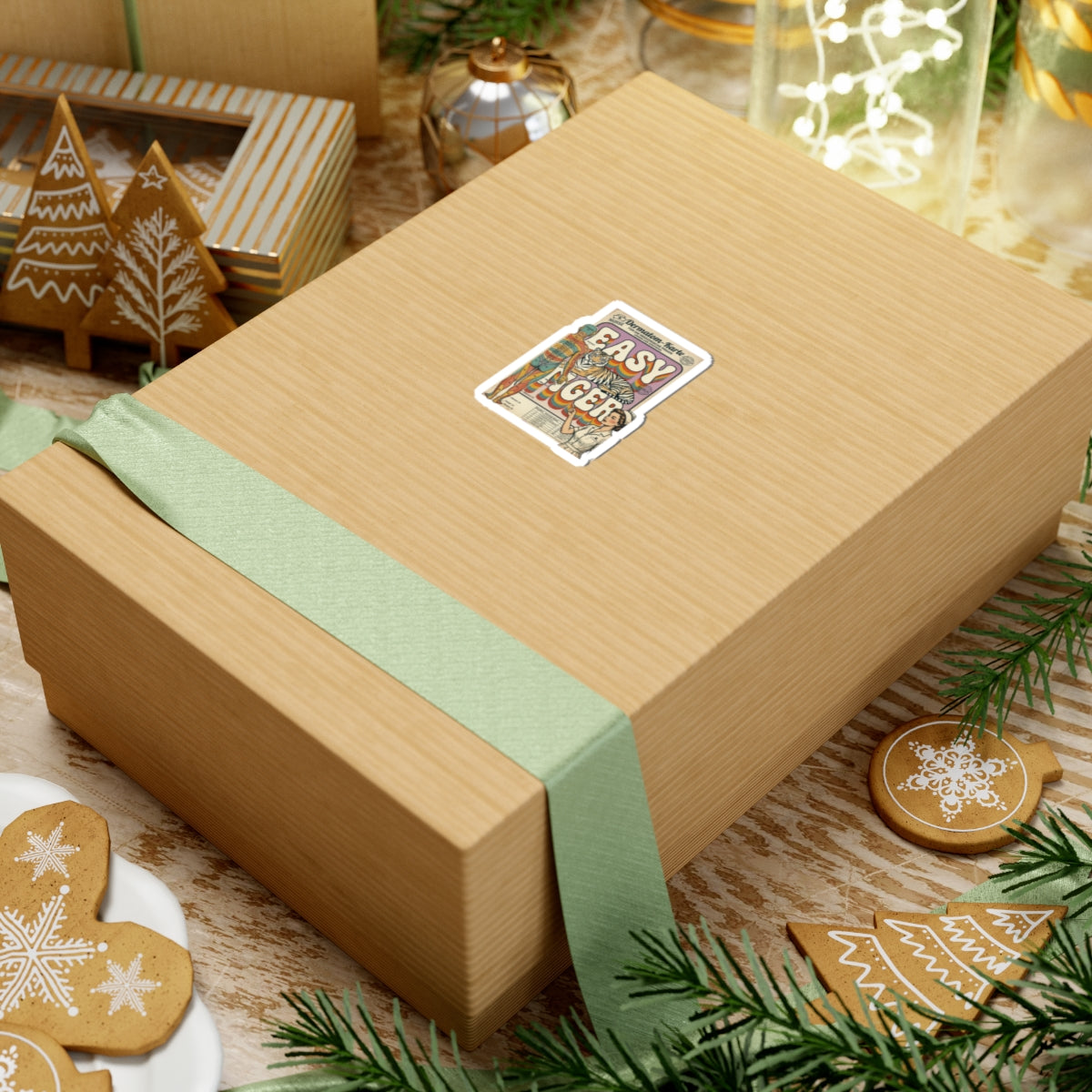 Easy Tiger Retro Tiger Graphic Sticker | Vintage Vacation Vibe