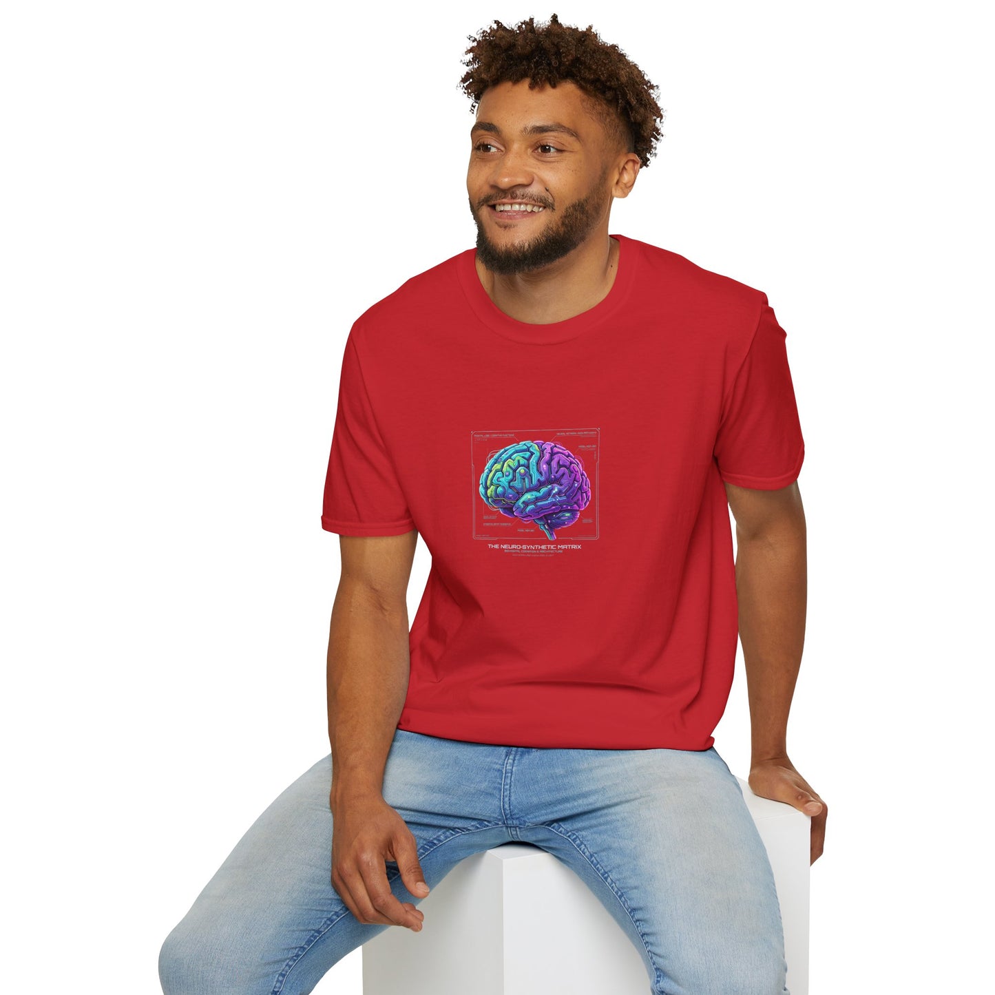 Neon Circuit Brain T-Shirt — Futuristic Sci‑Fi Science Poster Tee