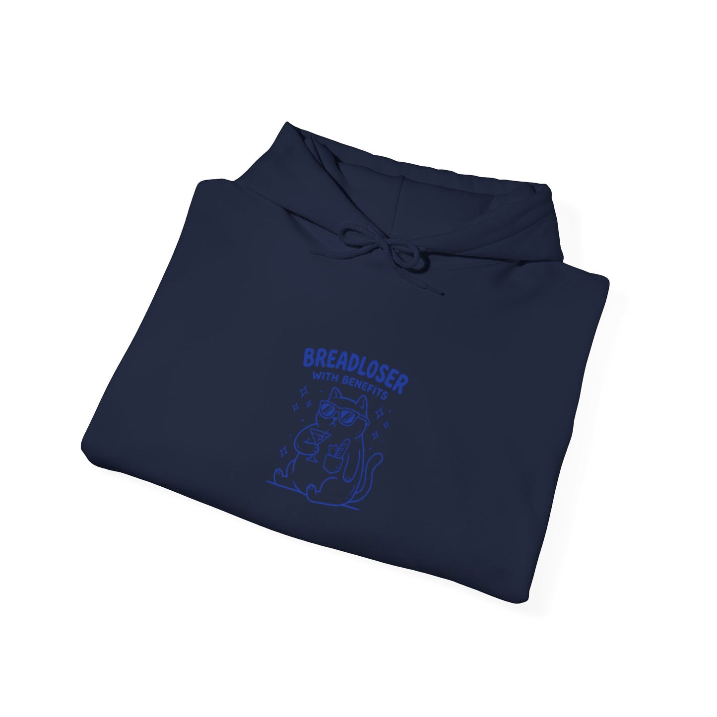 PRIMARY BREADLOSER hoodie | awkward doodle, burnout humor, meme apparel