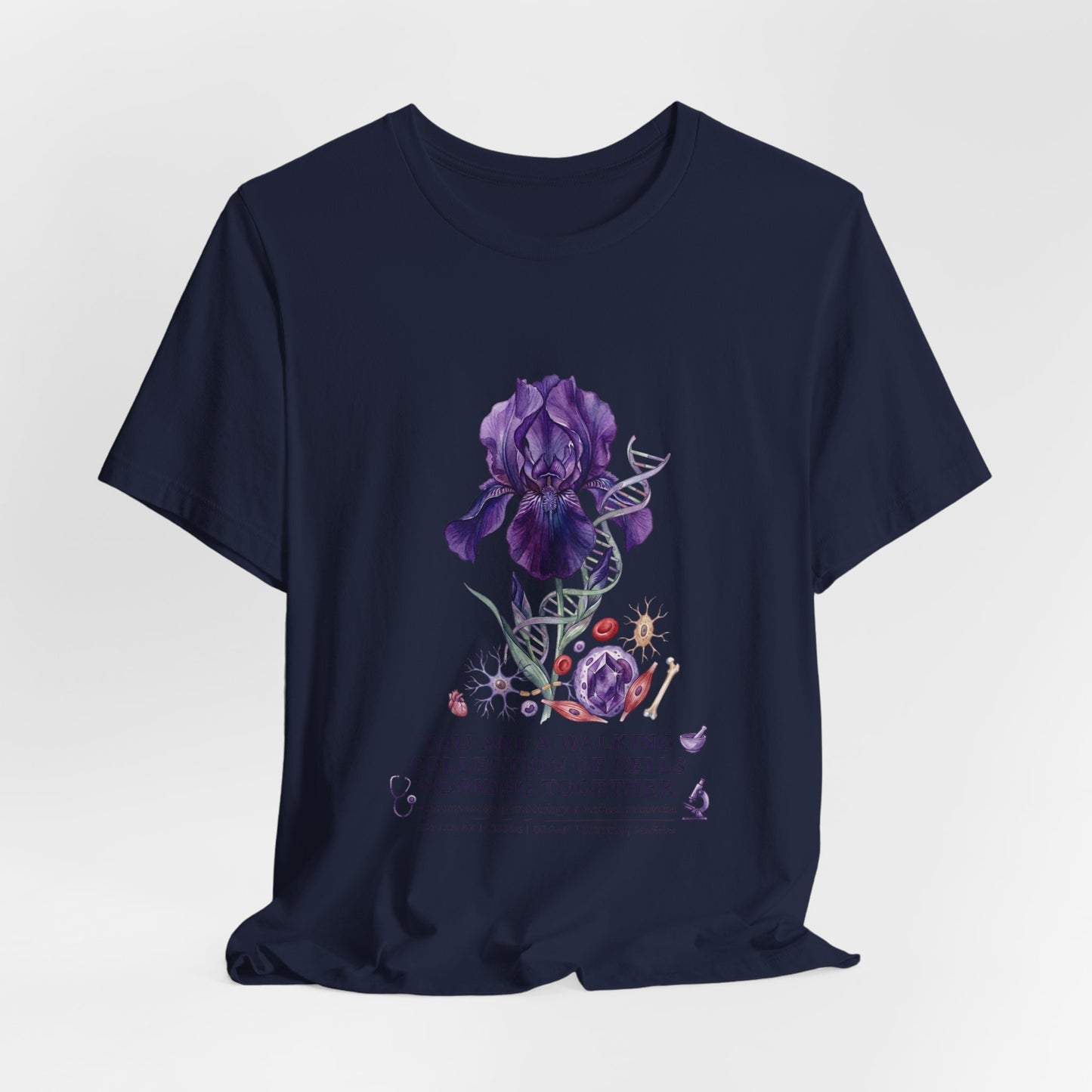 Iris Birth Flower Tee | Birth Month Floral Illustration, Botanical Birthday Shirt