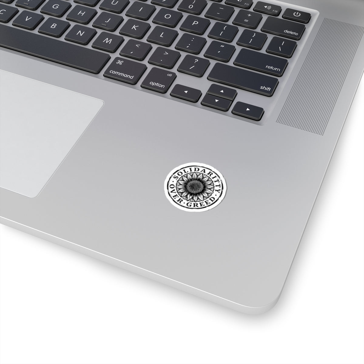 Solidarity Over Greed Sticker | People Over Profit, Values-Led Statement