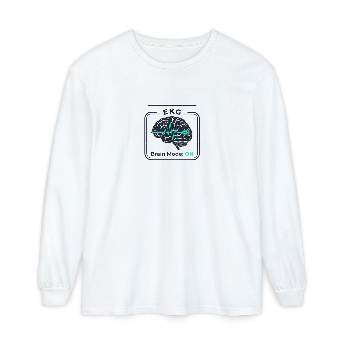 Brain Mode: EKG Graphic Long Sleeve Tee