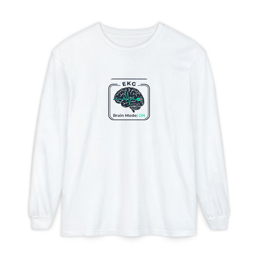 Brain Mode: EKG Graphic Long Sleeve Tee