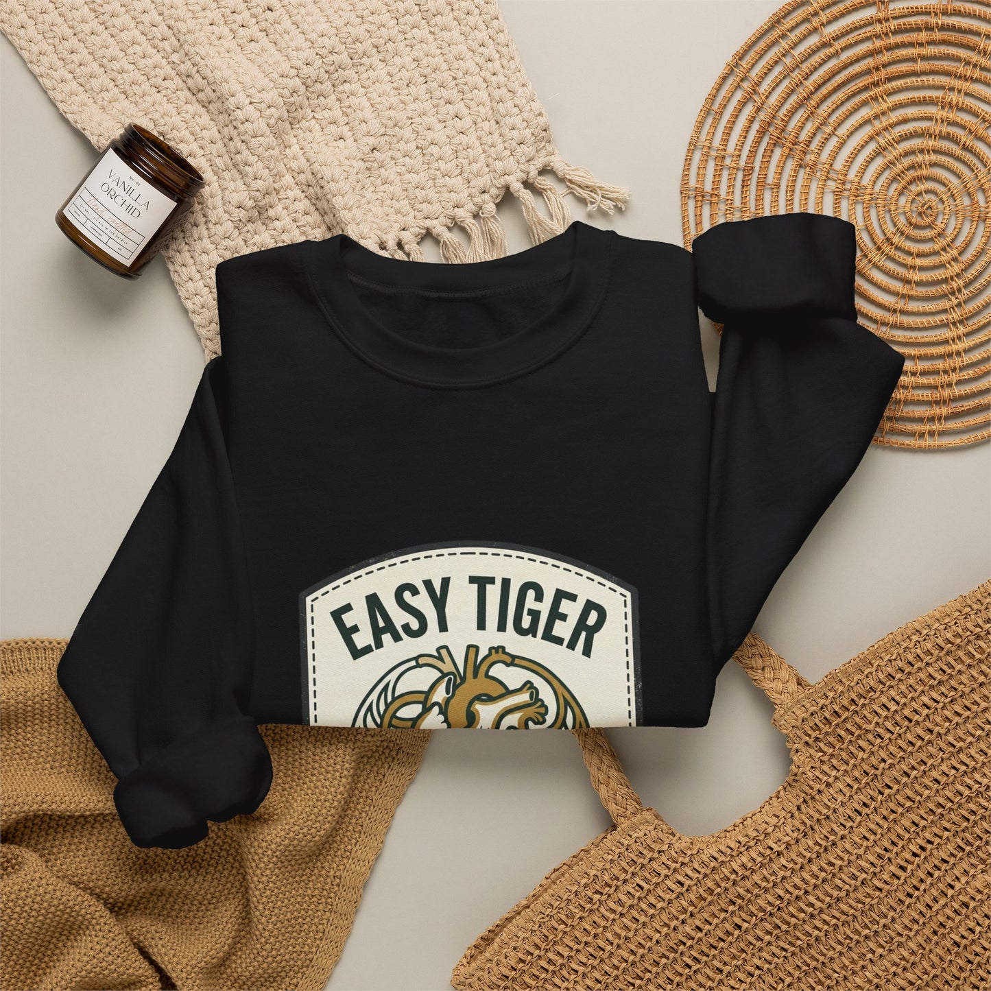 Easy Tiger Retro Tiger Badge Sweatshirt | Vintage Summer Camp