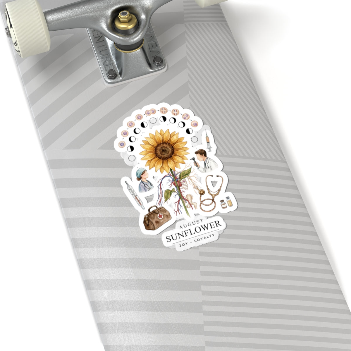 August Sunflower Birth Flower Sticker | Birth Month Floral Sticker