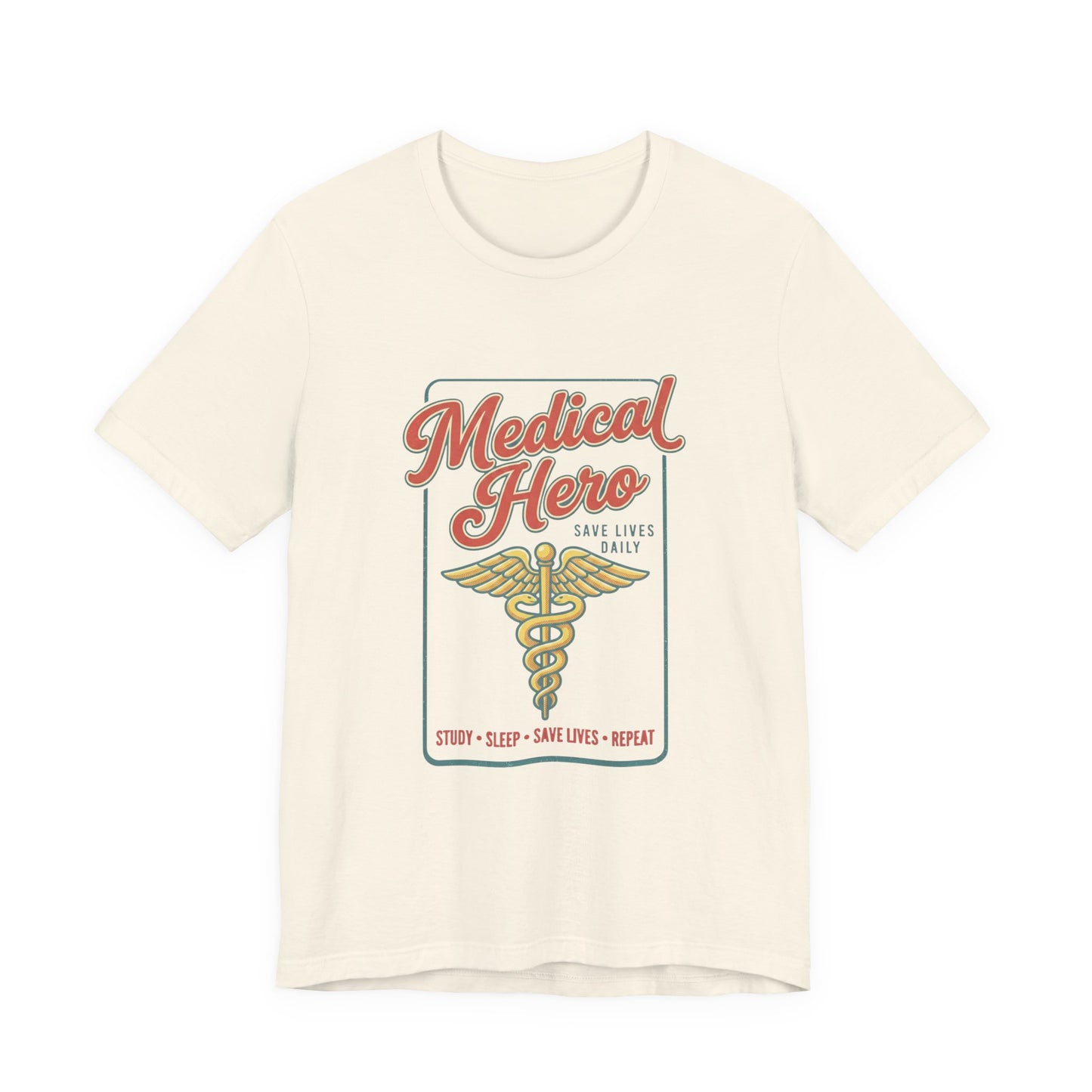 Medical Hero Caduceus Tee | Vintage Medical Retro Typography