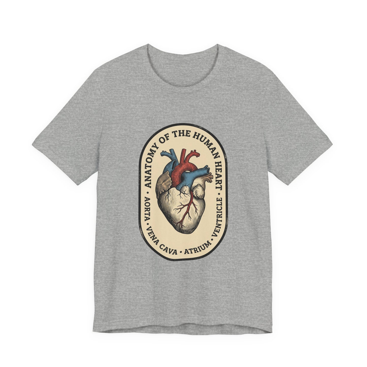 Anatomical Heart Illustration Tee | Retro Medical Art, Vintage Science Graphic