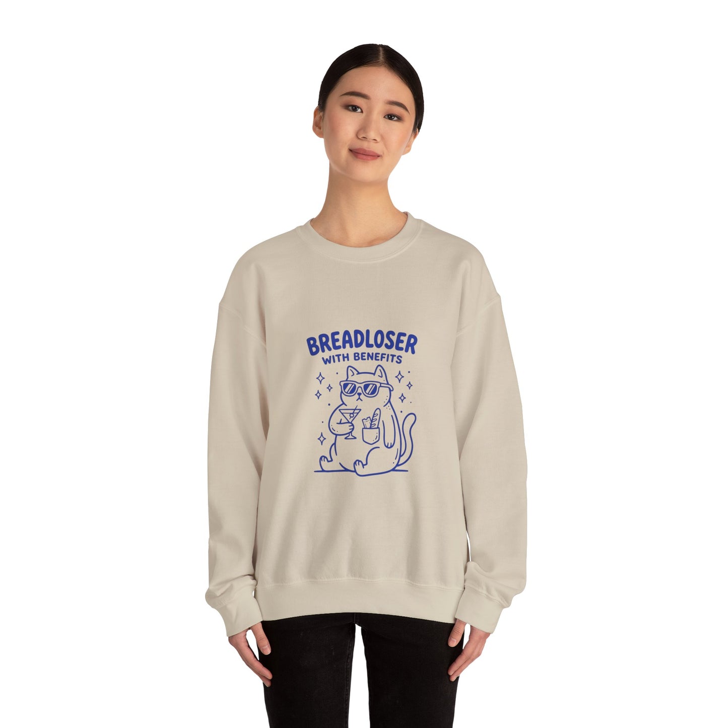 BREADLOSER CAT Sweatshirt | Primary Breadloser, Burnout Humor