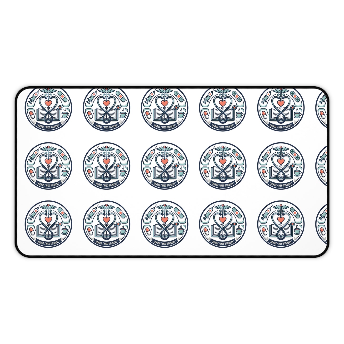 Nurse & Med Student Aesthetic Desk Mat — Medical Study Desk Pad