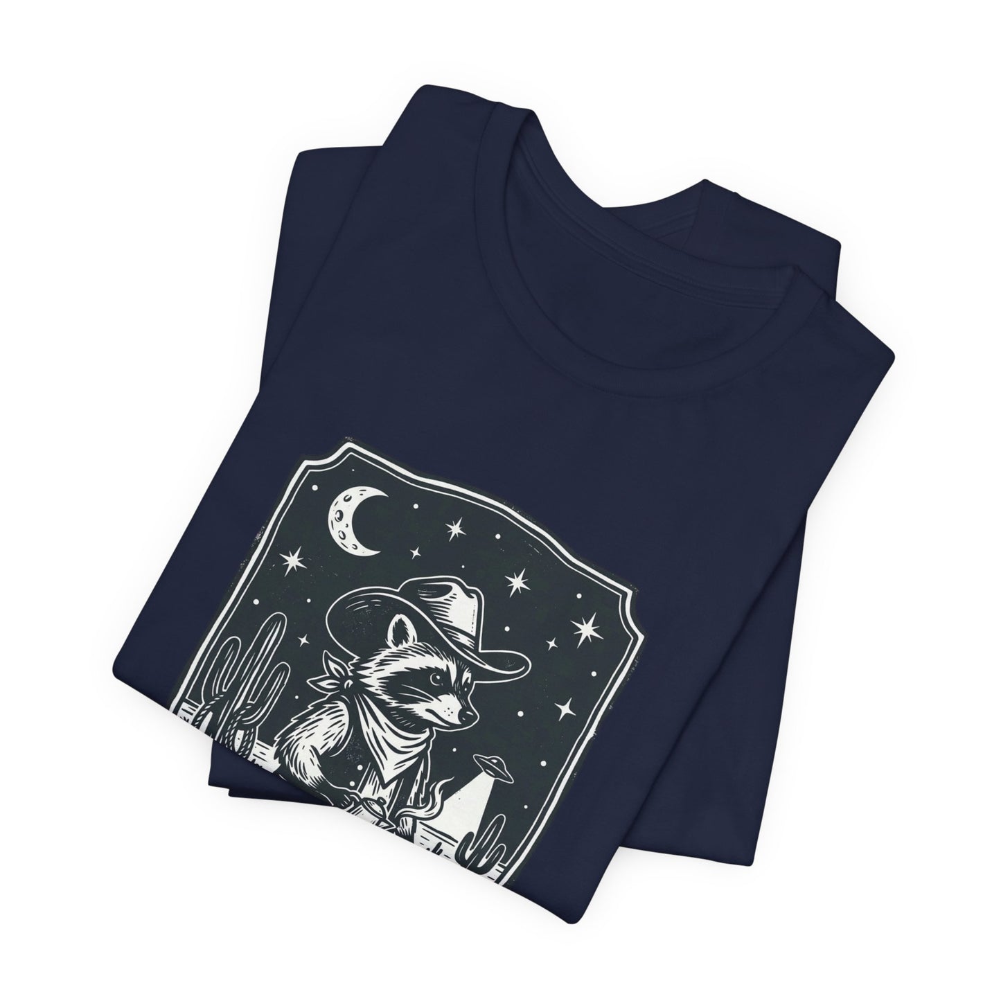 Night Shift Coffee Society Tee | Retro UFO Desert Alien Graphic