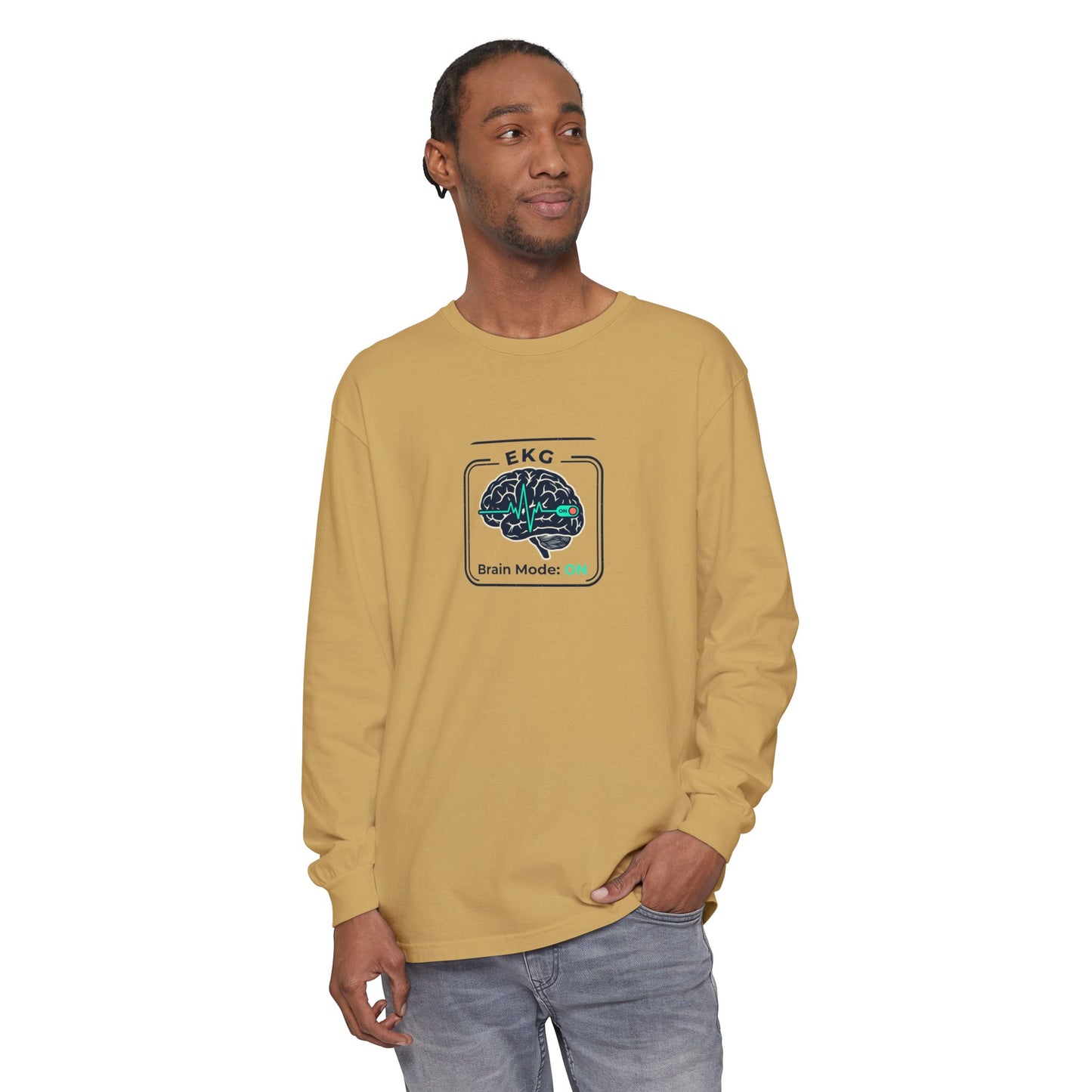 Brain Mode: EKG Graphic Long Sleeve Tee