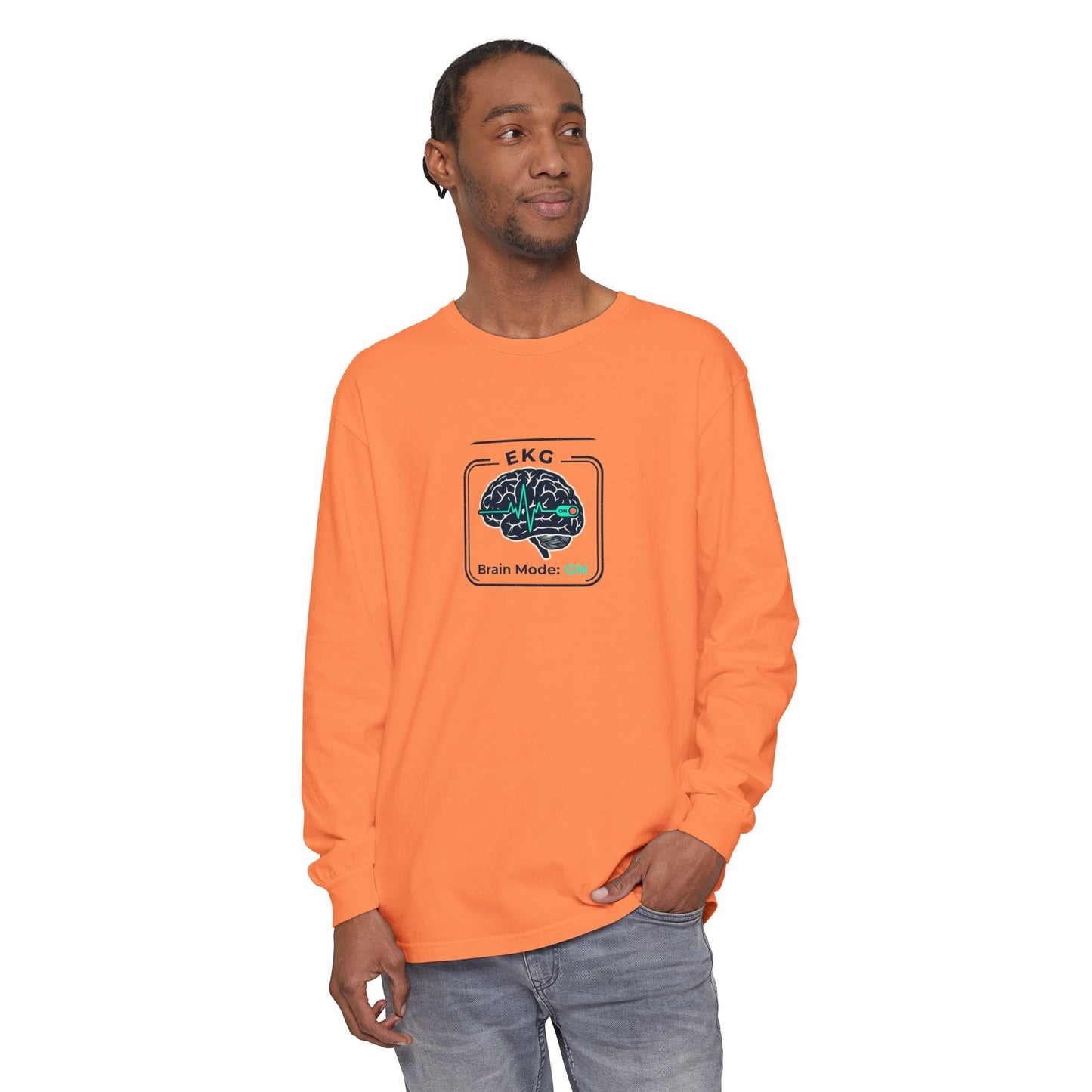 Brain Mode: EKG Graphic Long Sleeve Tee
