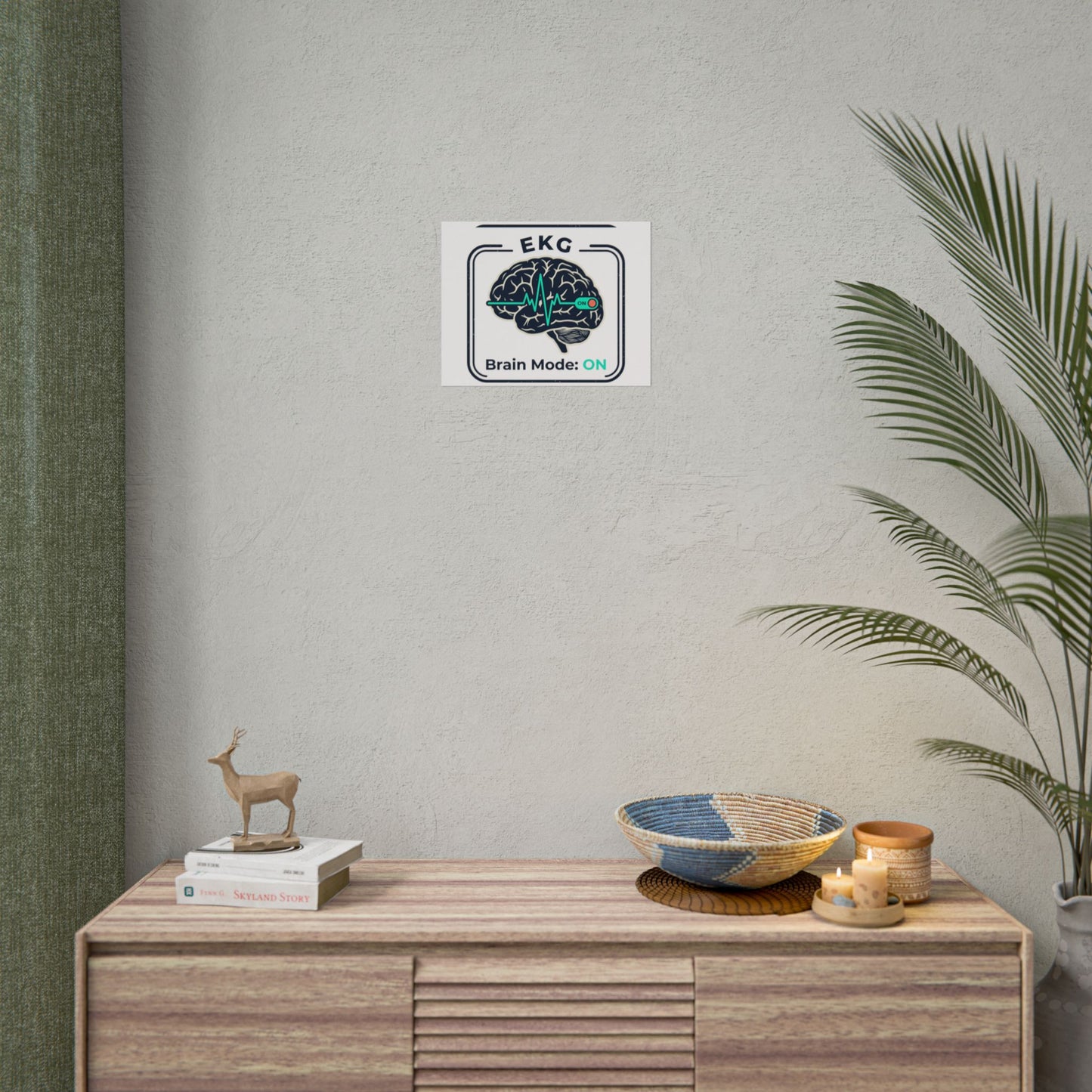 Rolled Poster — "EKG Brain Mode: ON" Graphic Art Print