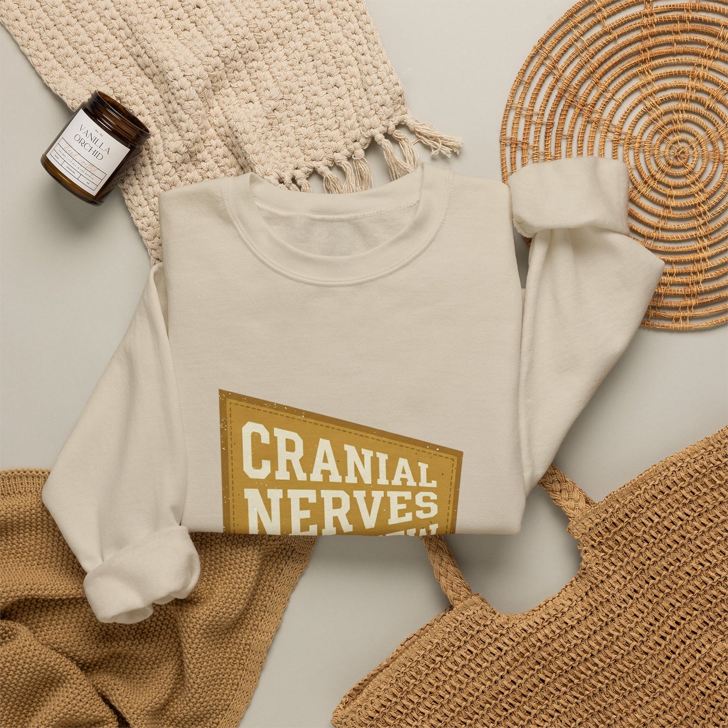 Cranial Nerves Overview Sweatshirt | Retro Anatomy, Easy Tiger Vibe