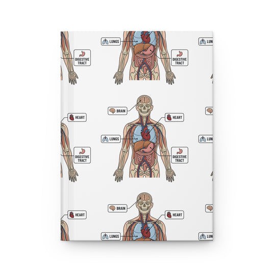 Human Anatomy Hardcover Journal — Medical Student Anatomy Notebook
