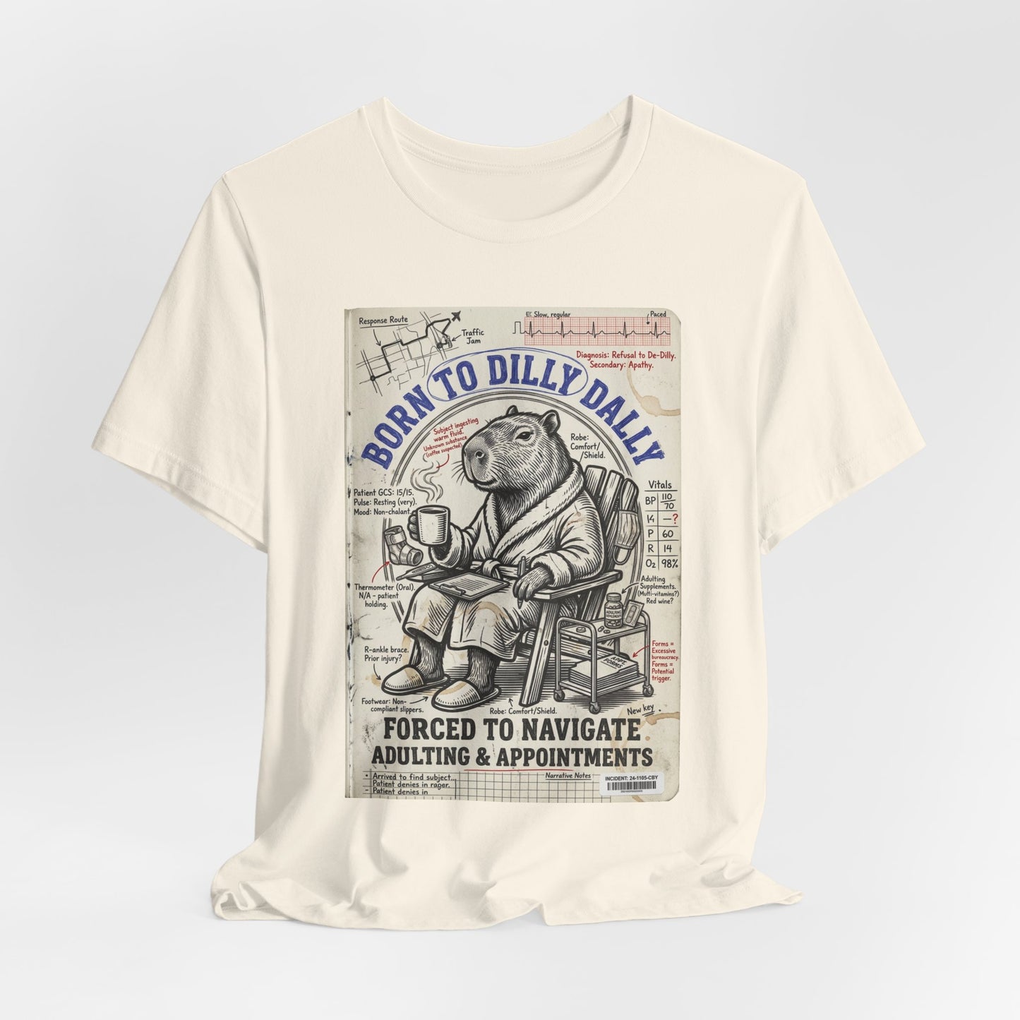 Born to Dilly Dally Tee | procrastination meme, retro cartoon frog