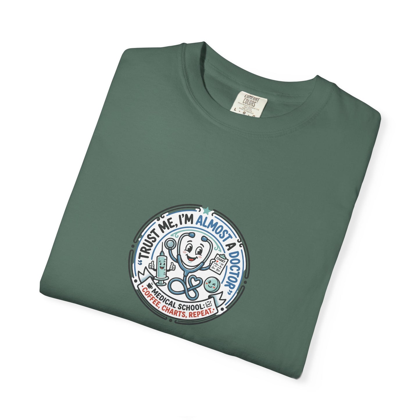 Retro Smiley Surf Badge T-Shirt - 'Sorry I'm Almost There' Graphic
