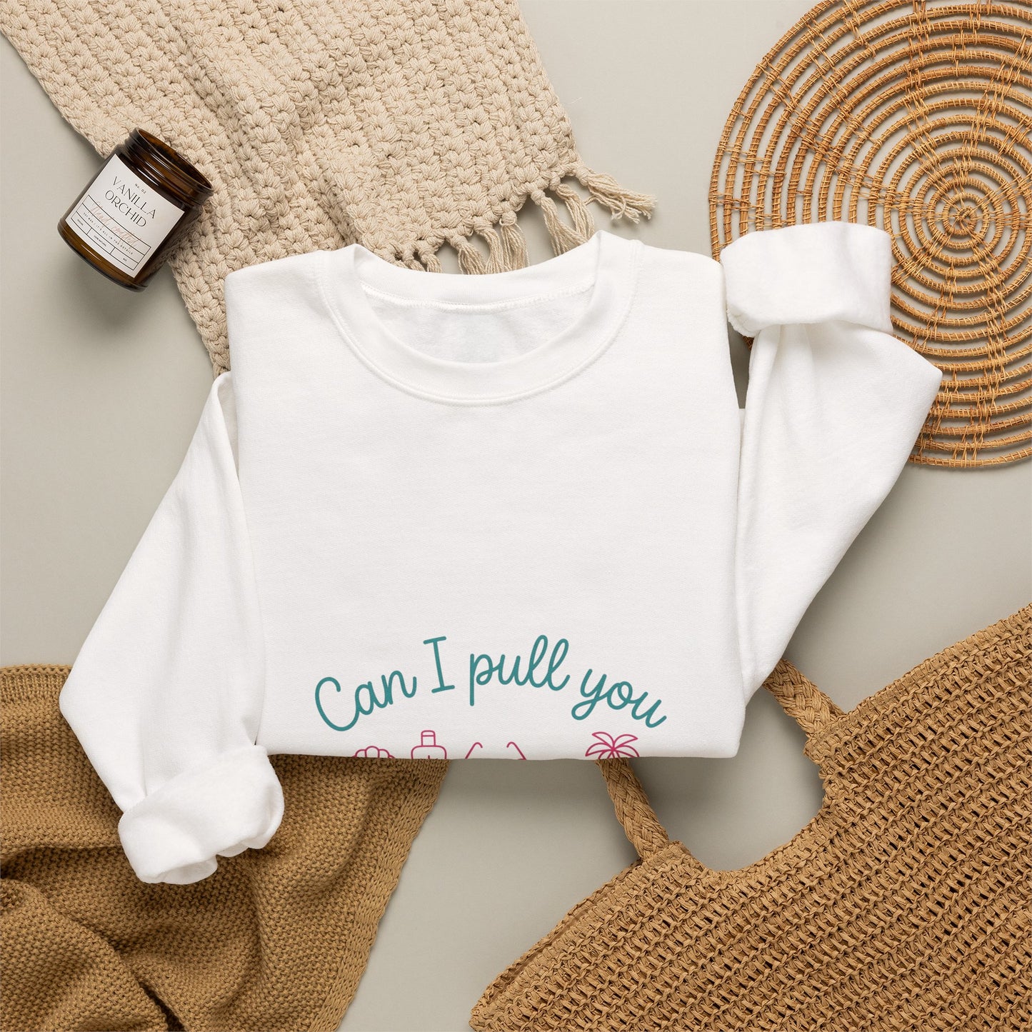 Can I Pull You For a Chat? Crewneck Sweatshirt | Reality Dating-Show Quote, Flirty Meme Style