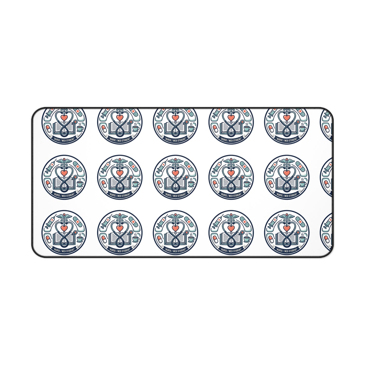Nurse & Med Student Aesthetic Desk Mat — Medical Study Desk Pad