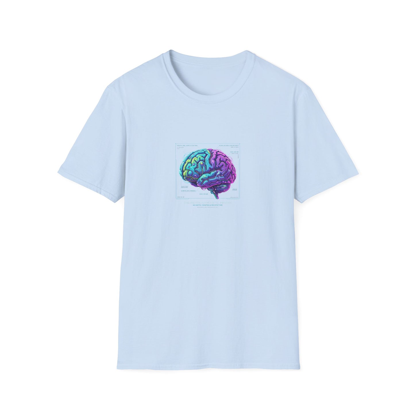 Neon Circuit Brain T-Shirt — Futuristic Sci‑Fi Science Poster Tee
