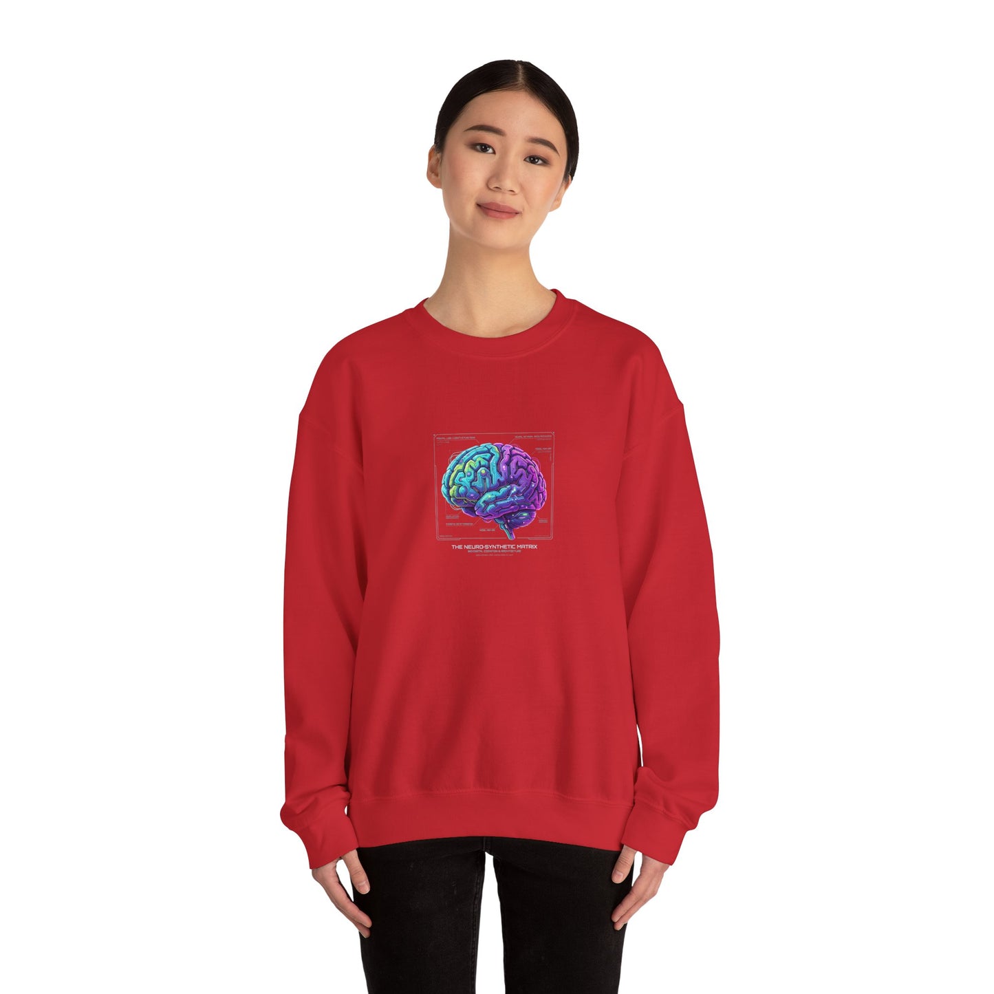 Neon Circuit Brain Sweatshirt — Futuristic Sci‑Fi Poster Design for Science Enthusiasts