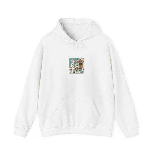 Retro UFO Desert Scene Hoodie | Vintage Alien Abduction Western Graphic