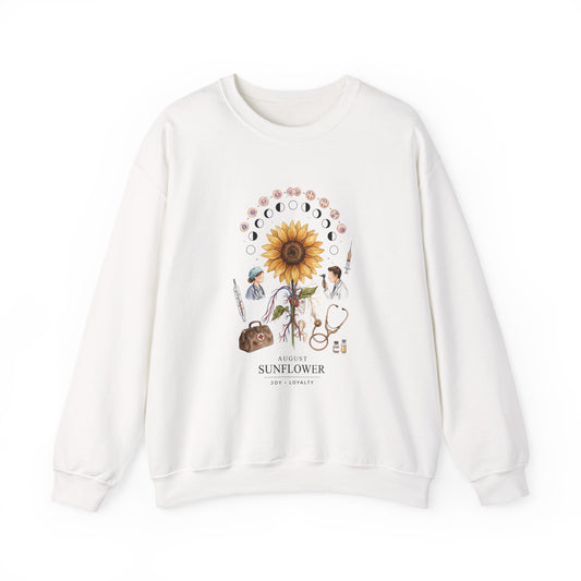 Sunflower Birth Flower Crewneck | Botanical Birth Month Sweatshirt