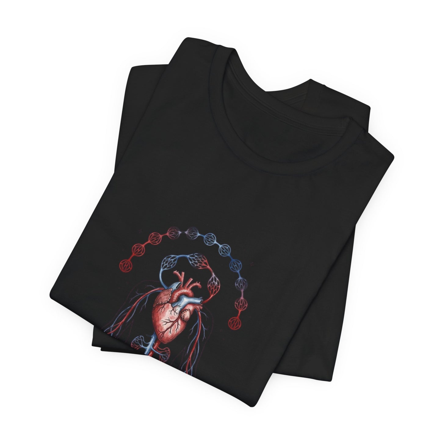 Anatomical Heart with Birth Flowers Tee | Botanical Birth Month Illustration