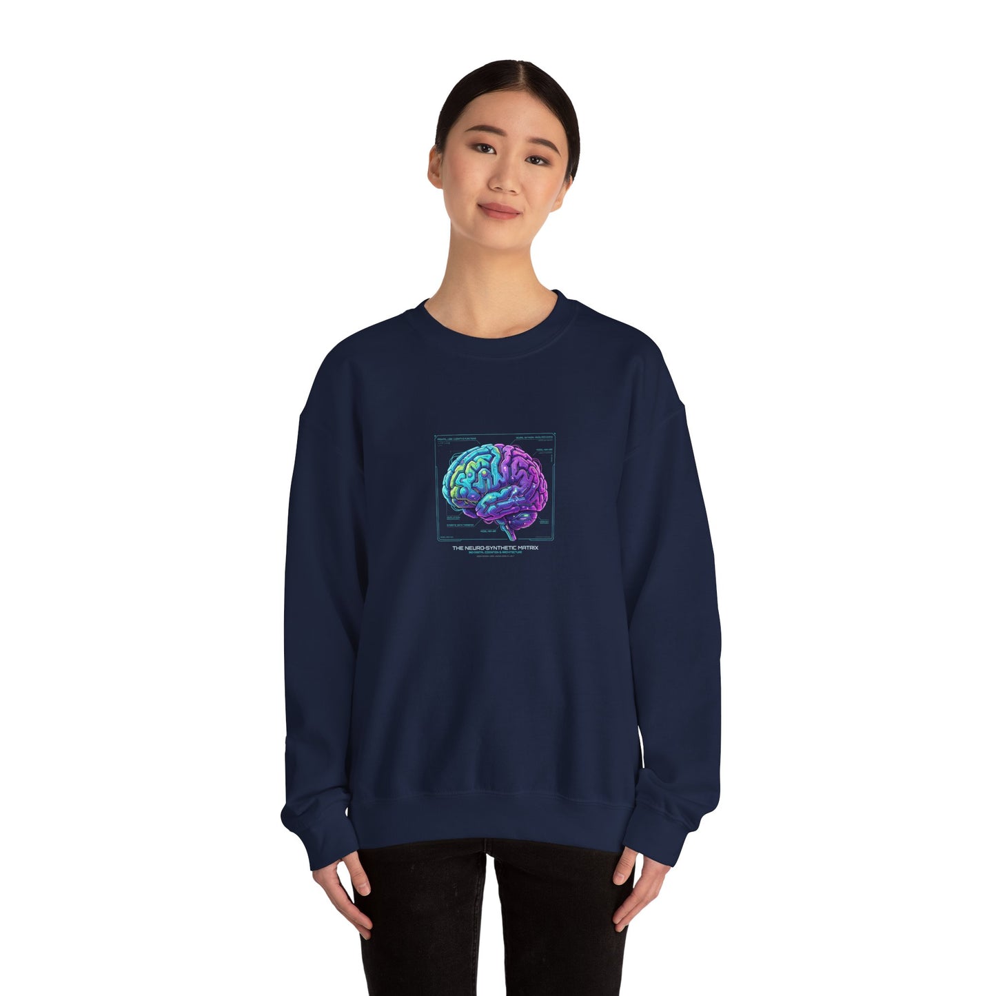 Neon Circuit Brain Sweatshirt — Futuristic Sci‑Fi Poster Design for Science Enthusiasts
