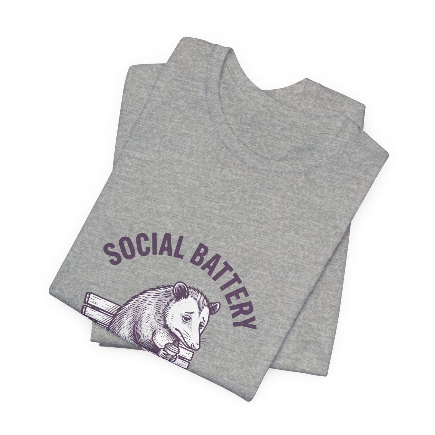Social Battery Sloth Tee | Anxious Animal Humor, Introvert Shirt