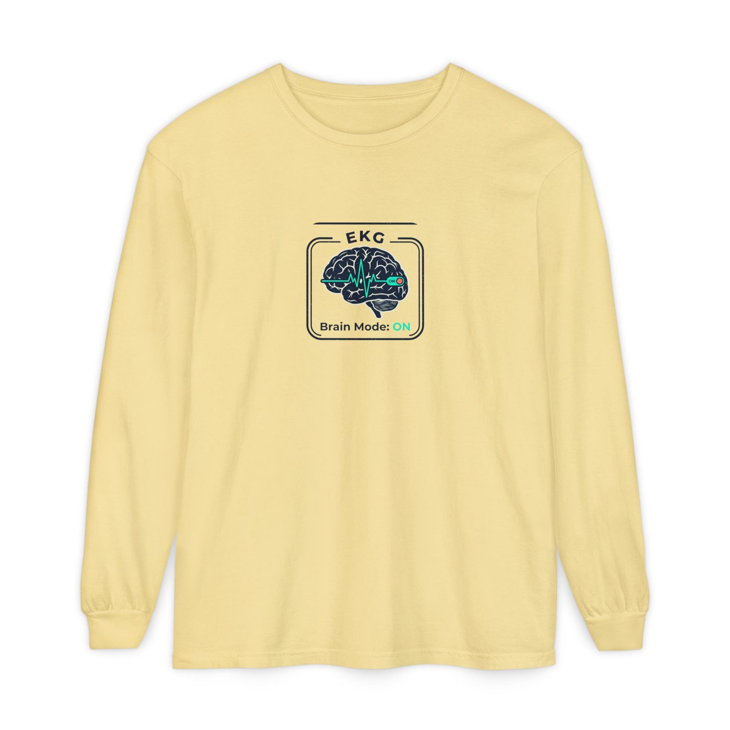 Brain Mode: EKG Graphic Long Sleeve Tee