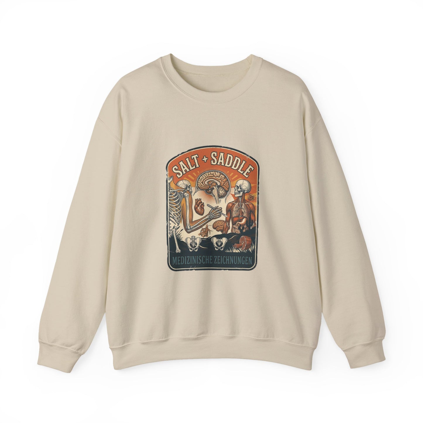 Salt & Saddle Retro Western Crewneck Sweatshirt | Coastal Cowgirl Country Aesthetic