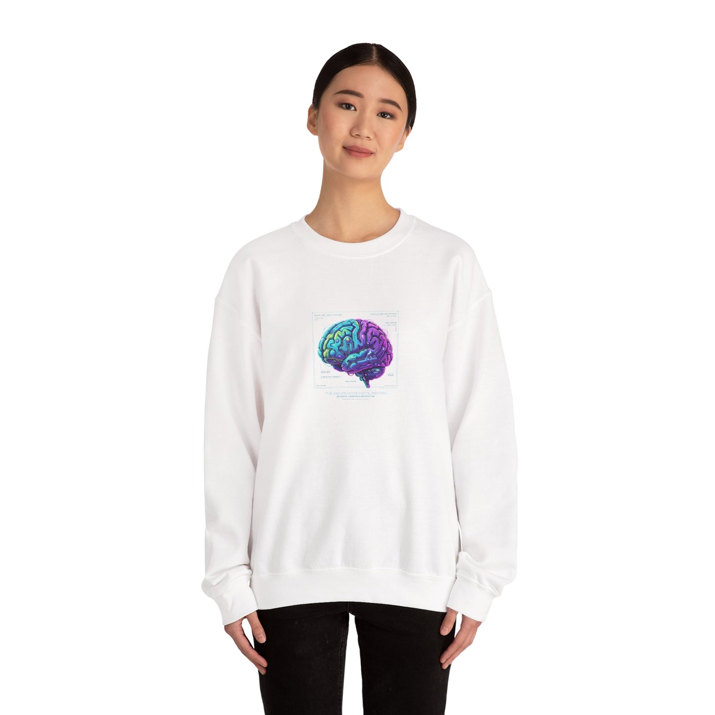 Neon Circuit Brain Sweatshirt — Futuristic Sci‑Fi Poster Design for Science Enthusiasts