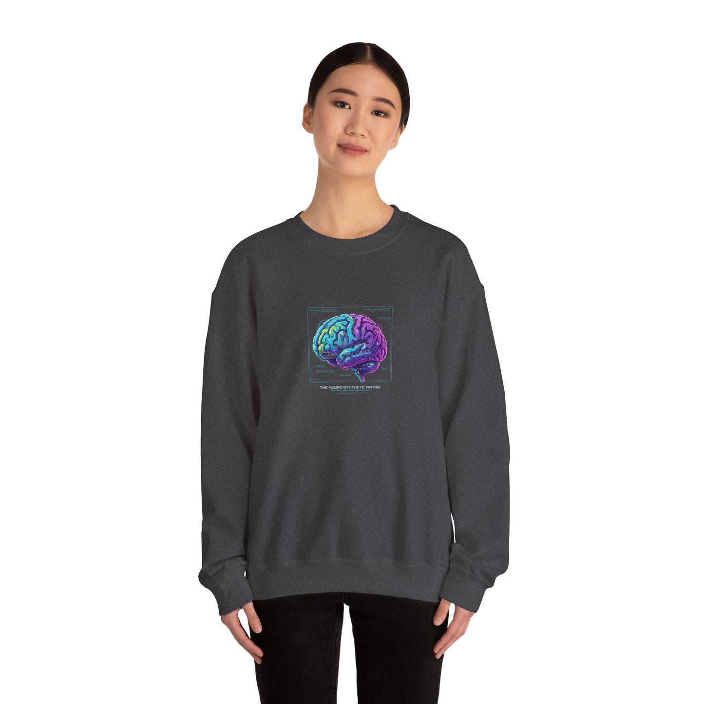 Neon Circuit Brain Sweatshirt — Futuristic Sci‑Fi Poster Design for Science Enthusiasts