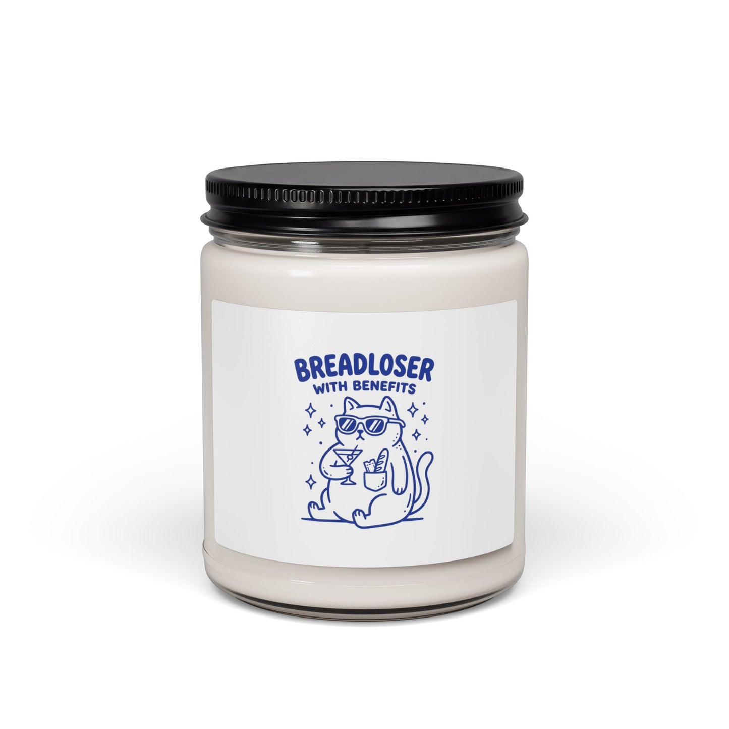 BREADLOSER doodle soy candle, 9oz | Primary Breadloser humor, burnout meme