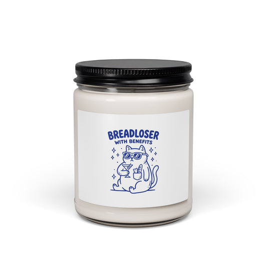 BREADLOSER doodle soy candle, 9oz | Primary Breadloser humor, burnout meme