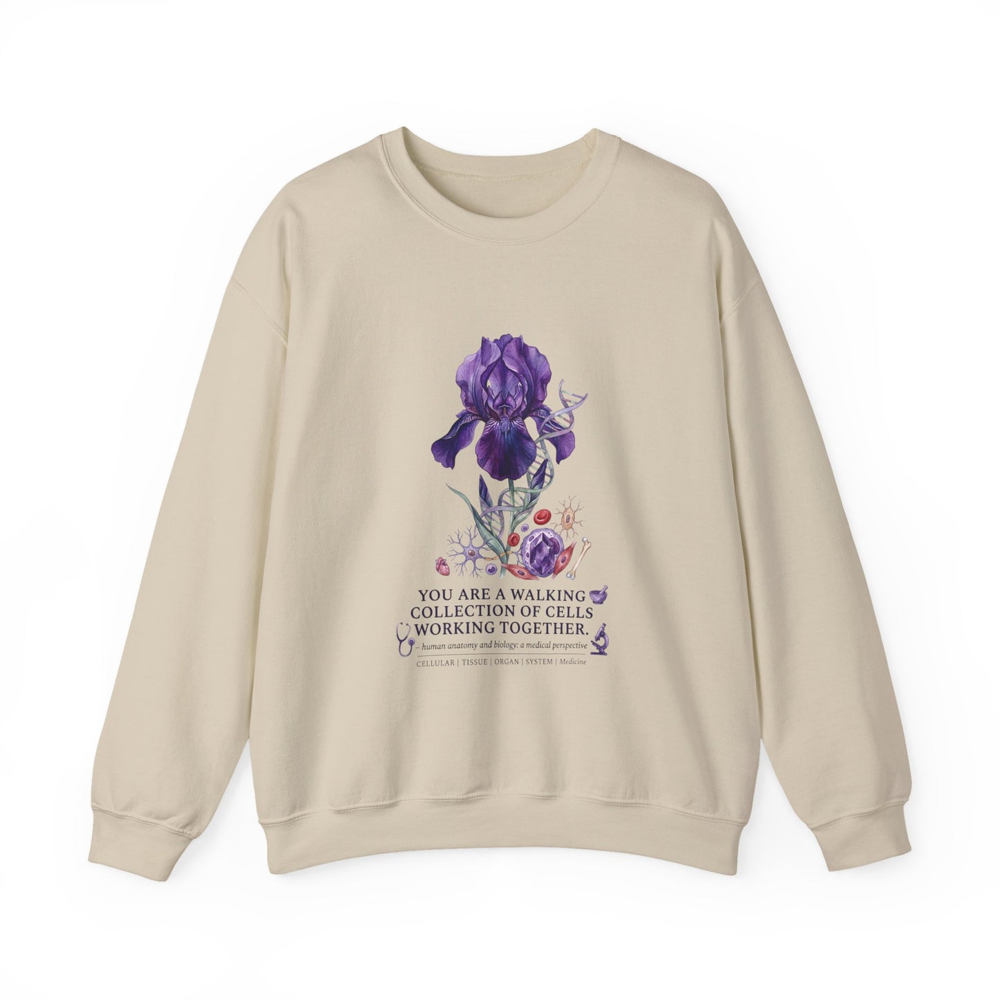 Iris Birth Flower Sweatshirt | Birth Month Botanical, Floral Meaning