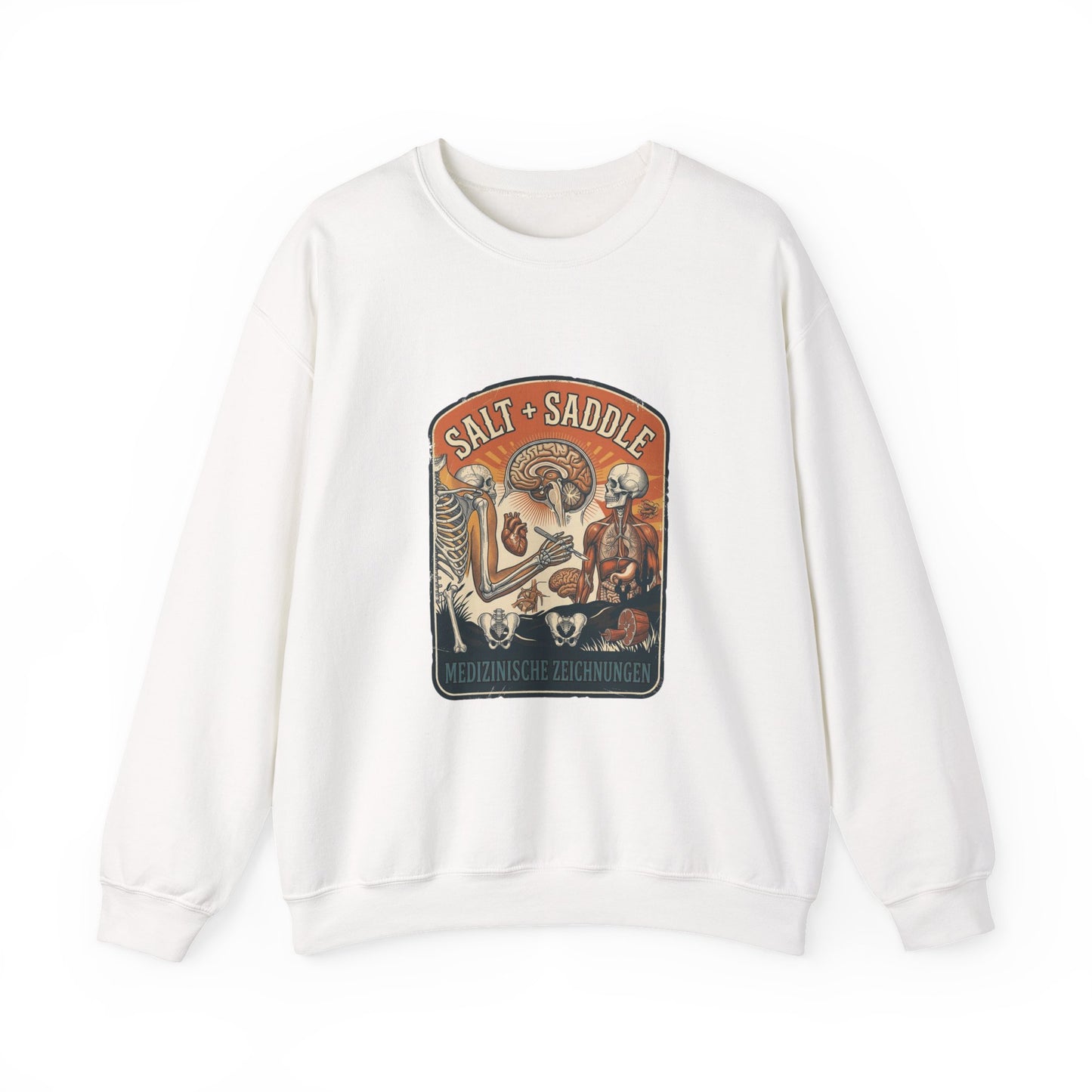 Salt & Saddle Retro Western Crewneck Sweatshirt | Coastal Cowgirl Country Aesthetic