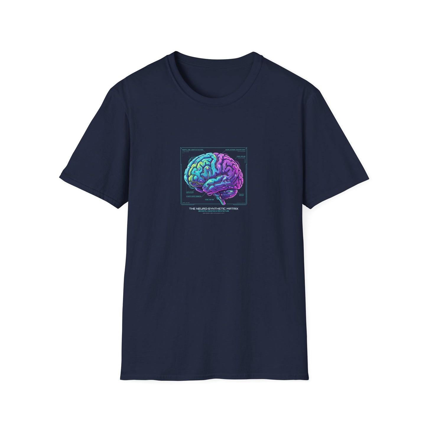 Neon Circuit Brain T-Shirt — Futuristic Sci‑Fi Science Poster Tee