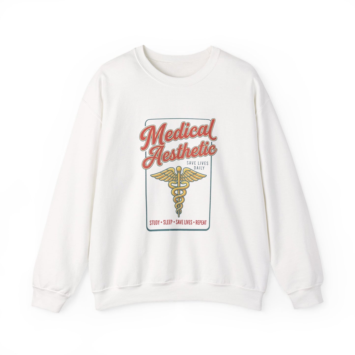 Medical Aesthetic Caduceus Sweatshirt | Vintage Food Graphics Retro Diner Typography