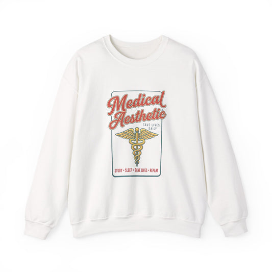 Medical Aesthetic Caduceus Sweatshirt | Vintage Food Graphics Retro Diner Typography