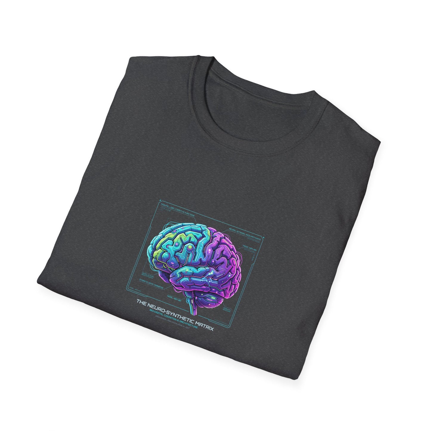 Neon Circuit Brain T-Shirt — Futuristic Sci‑Fi Science Poster Tee